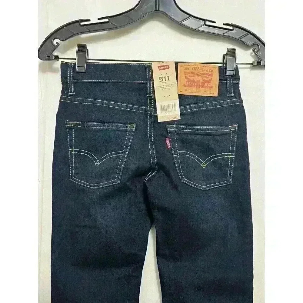 LEVI’S 511 Jeans - Boys Size 8 Slim Jeans Denim NWT (24X22) A0015 - Picture 3 of 11